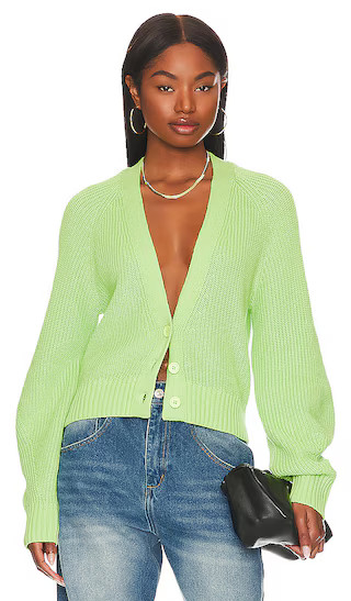 Shaker Cardigan in Pear | Revolve Clothing (Global)