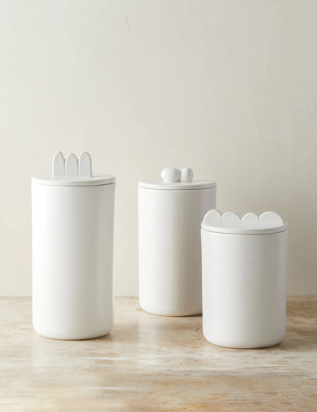 Shapeshifter Ceramic Canister (Set of 3) by Sarah Sherman Samuel | Lulu and Georgia 