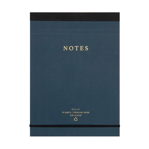Mintgreen Covered Legal Pad, 70 Lined Sheets, Recycled Paper, Navy - Walmart.com | Walmart (US)