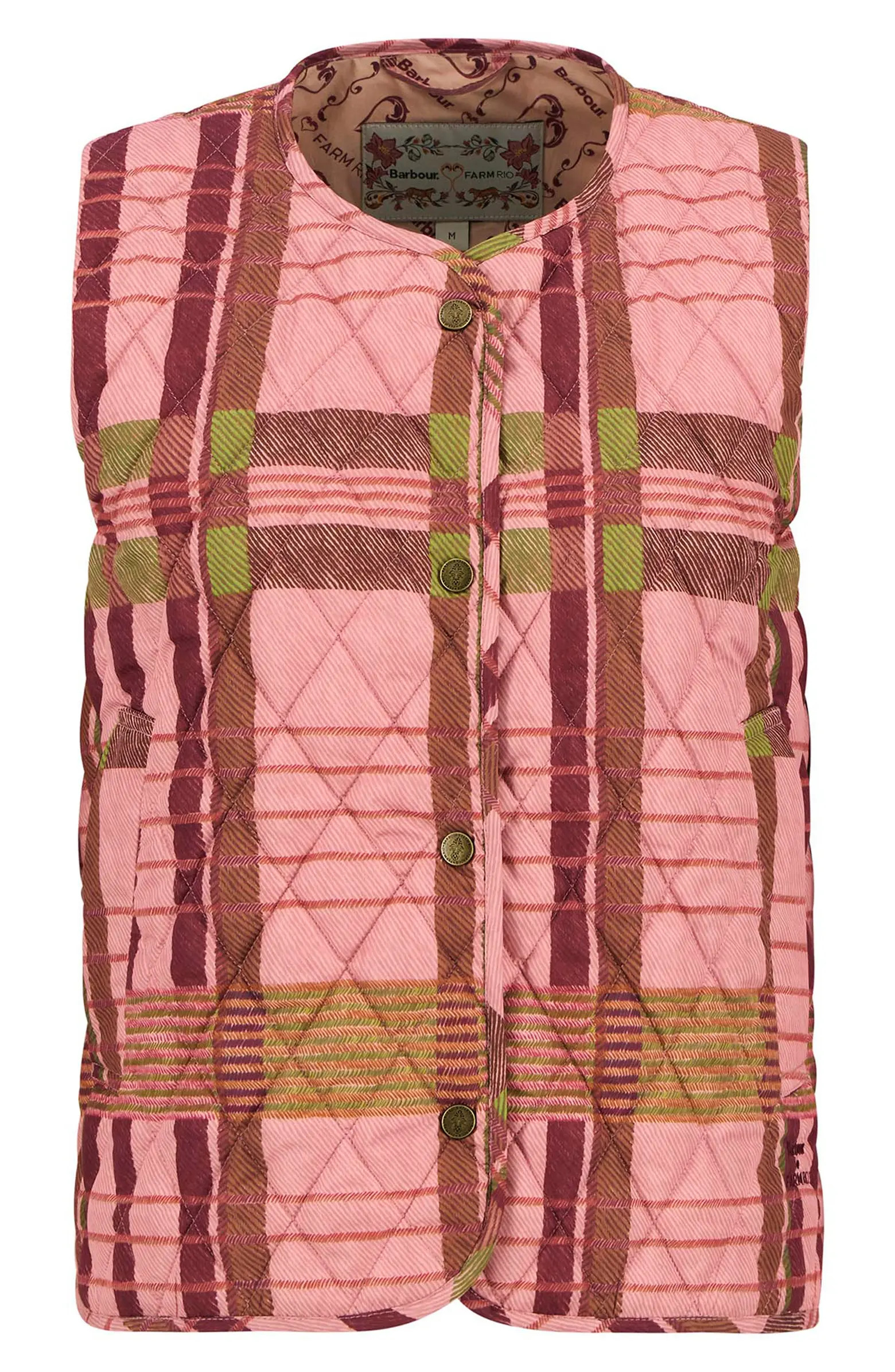 Barbour x FARM Rio Fernanda Quilted Vest | Nordstrom | Nordstrom