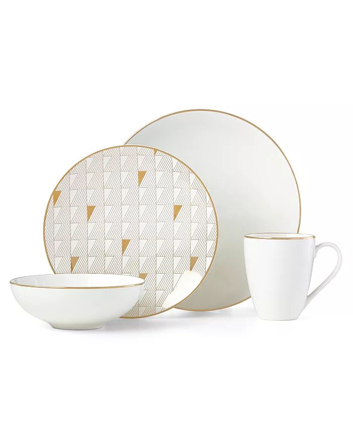 Lenox Trianna 4-Pc. Place Setting with Gold Salad Plate - Macy's | Macy's