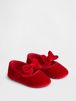 Baby Velvet Bow Mary Jane Flats | Gap (US)