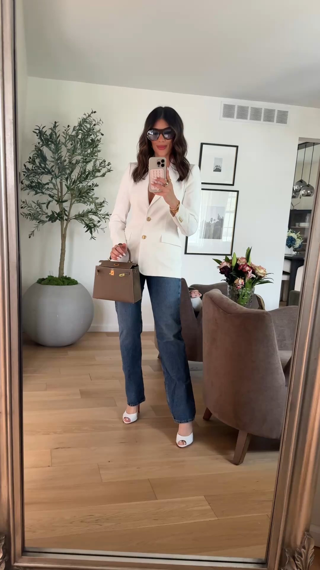 Friday Date night outfit 

This exact blazer is sold out in white. Heres another option very similar to this
Jeans im wearing size 26
Shoes size up one size. These run small

#LTKStyleTip