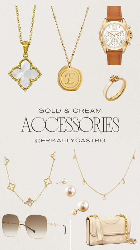 I love gold and cream accessories. The neutral tones add a certain chic and elegance that is great for summer, but can also be carried throughout the year, especially into Fall. 

#goldandcream #goldjewelry #goldsccessories #creamaccessories #goldandcreamaccessories #erikalilycastro #neutraltones #summerjewelry #autumnaccessories 

#LTKSeasonal #LTKbeauty #LTKFind
