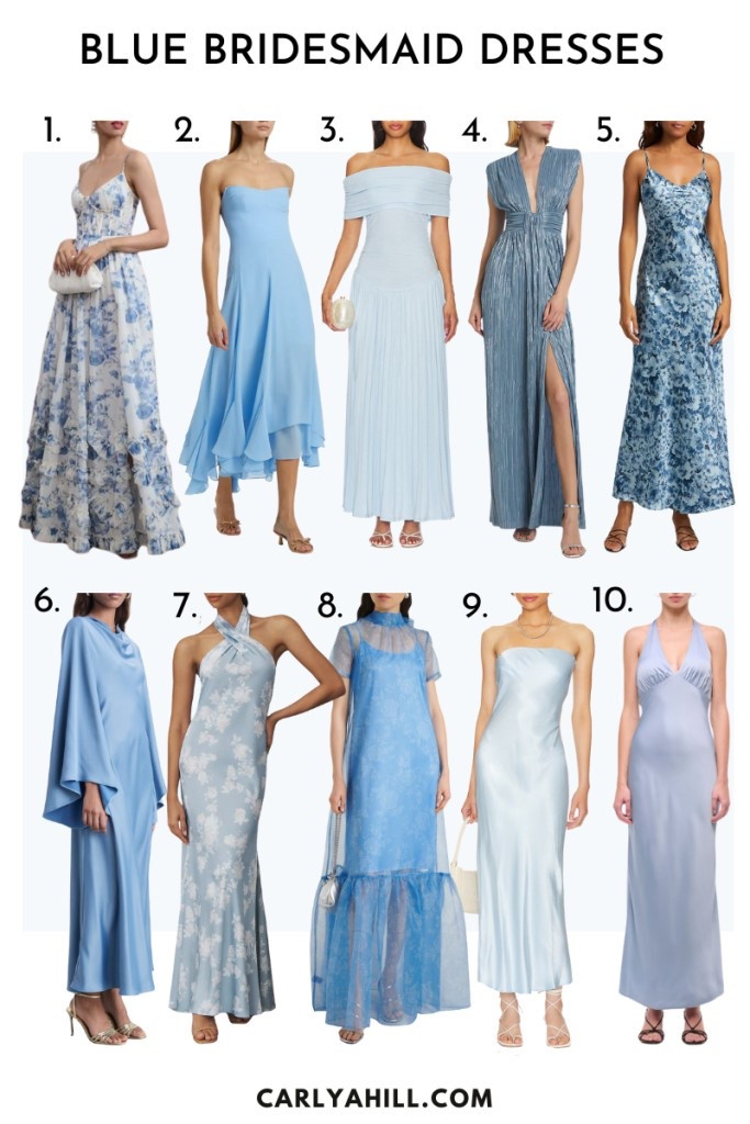 blue mismatched bridesmaid dresses. 

#LTKWedding #LTKParties #LTKStyleTip
