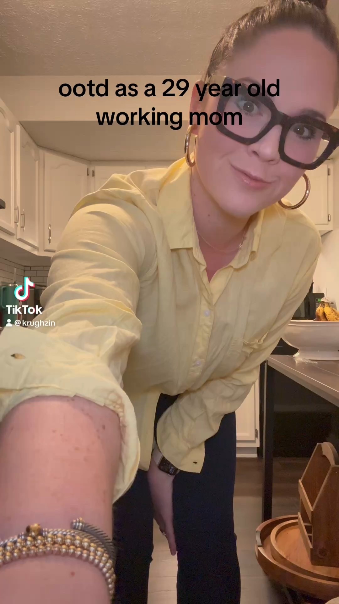 monday outfit of the day as a 29 year old working mom 
linen blouse, yellow linen blouse, linen blend
navy pants, dress pants
brown wedges 
gold necklaces, initial necklace 

#LTKMidsize #LTKWorkwear #LTKFindsUnder50