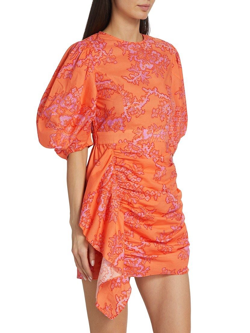 Pia Draped Floral Minidress | Saks Fifth Avenue