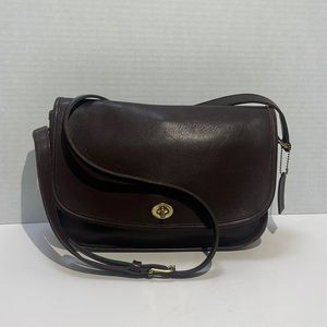 Vintage Coach 1980’s Leather City Bag Crossbody Chocolate Brown Style 9790 | Poshmark