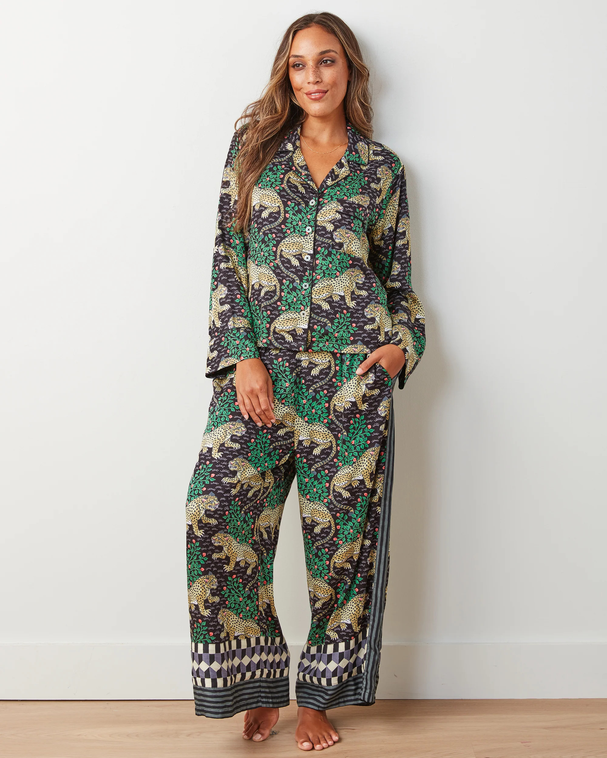 Bagheera - Women's Satin Rittenhouse Set - Ink | Printfresh