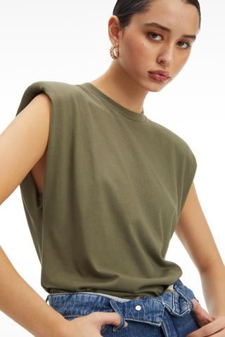 Strong Shoulder Tank Sea Turtle008, Plus Size 6 | Good American