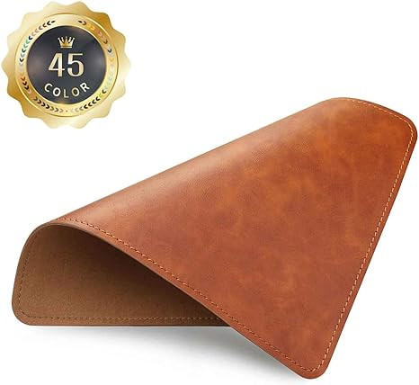 PU Leather Mouse Pad with Stitched Edge Micro-Fiber Base with Non-Slip, Waterproof, Mouse Pad for... | Amazon (US)