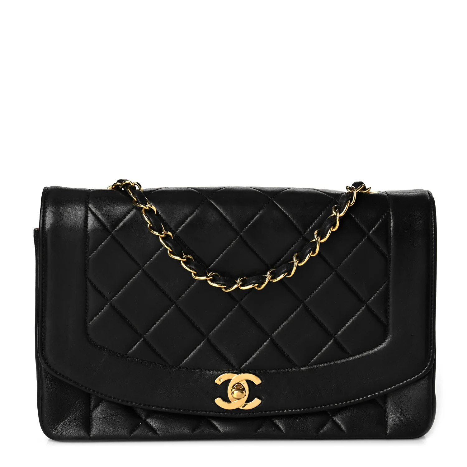 Lambskin Quilted Medium Single Flap Black | FASHIONPHILE (US)