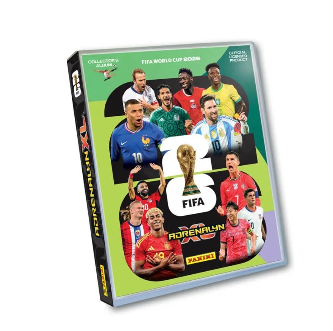 Panini 2026 Adrenalyn XL FIFA World Cup Cards Starter Pack (Album, 24 Cards + LE + Golden Baller)