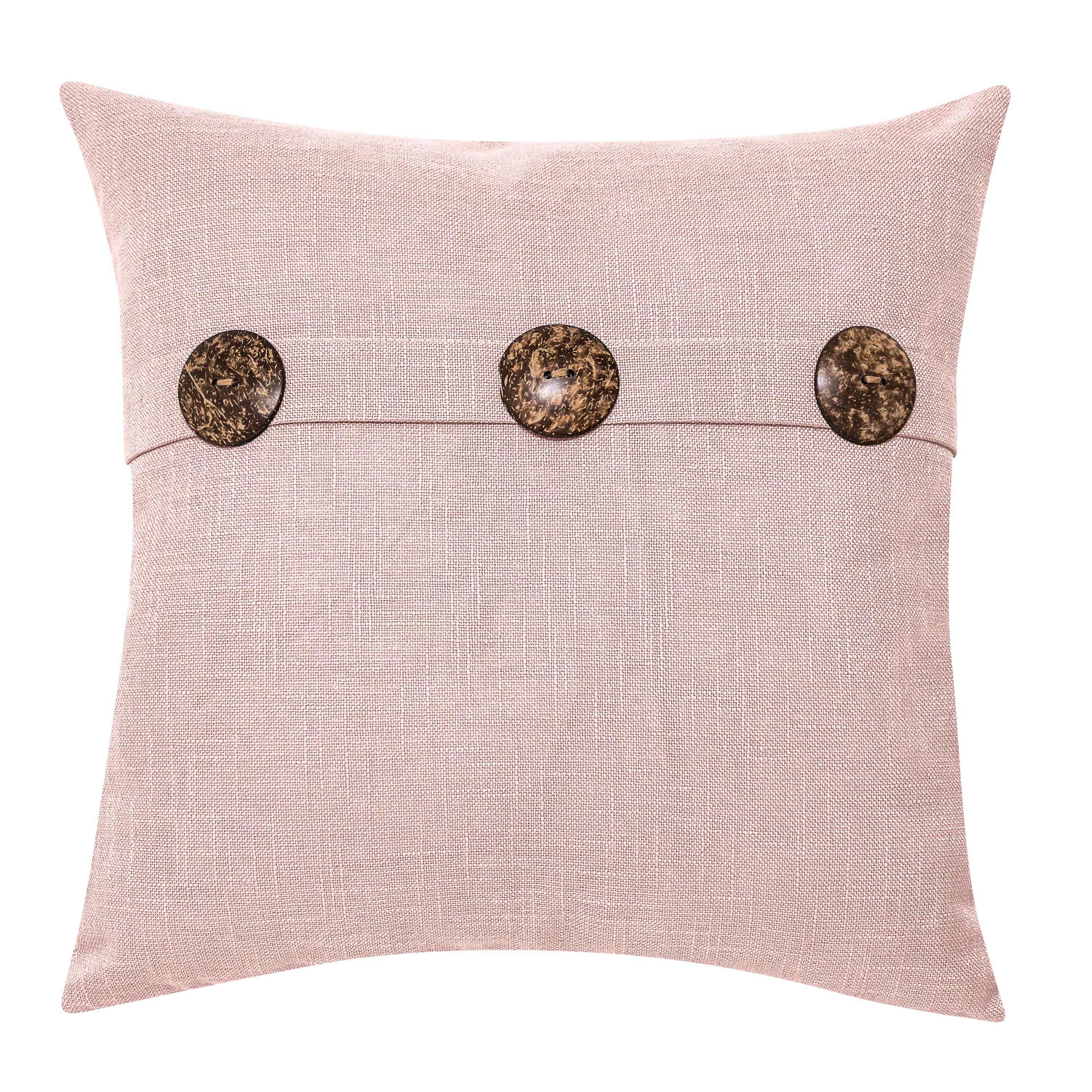 Better Homes & Gardens Feather Filled Three Button Decorative Throw Pillow, 20" x 20", Peach Blus... | Walmart (US)