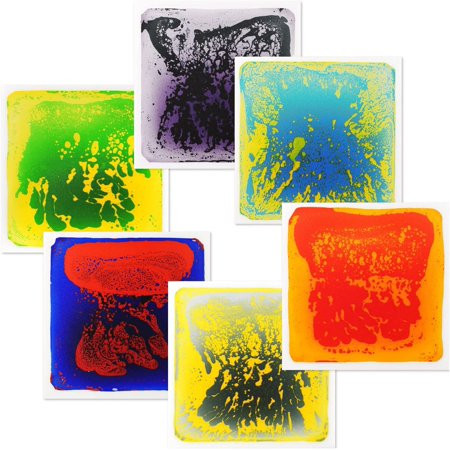 YAAN Liquid Sensory Floor Activity Tiles 11.8 x11.8 Square Multicolor 6 Tiles | Walmart (US)