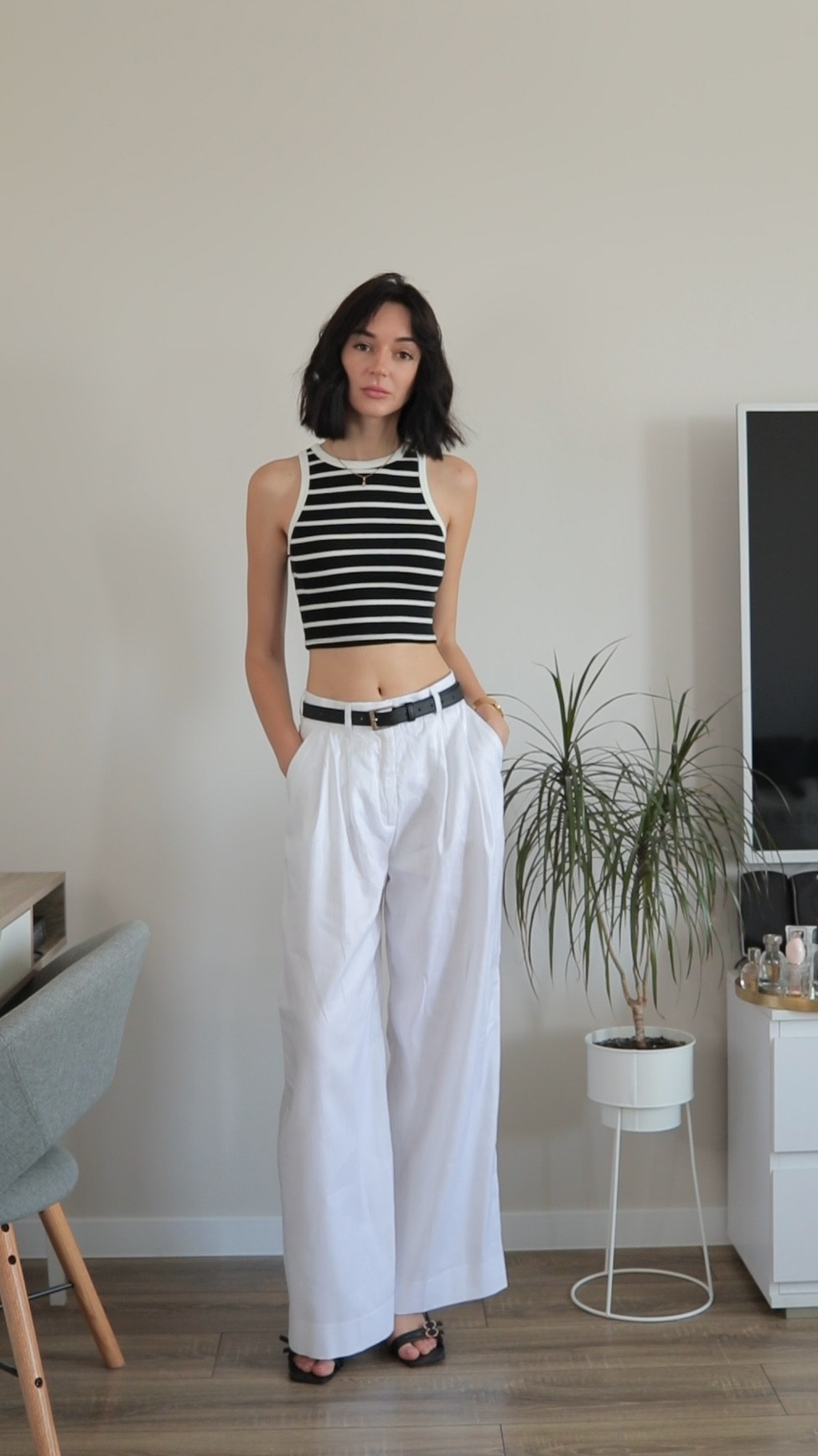 Received items from H&M
On me:
Top size Xs
Trousers size 34 
Very high quality and comfortable! Perfect fit.

#LTKSeasonal #LTKunder50 #LTKFind