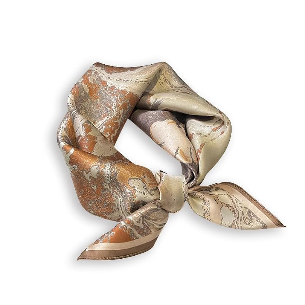 100% Mulberry Silk Neck Scarf - 21'' x 21'' Lightweight Neckerchief - Women Men Small Square Digi... | Amazon (US)