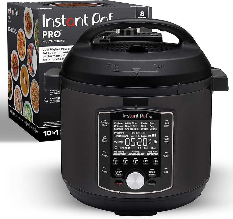 Instant Pot Pro (8 QT) 10-in-1 Pressure Cooker, Slow Cooker, Rice/Grain Cooker, Steamer, Sauté, ... | Amazon (US)