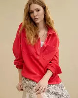 Aerie Popover Polo Sweatshirt | Aerie