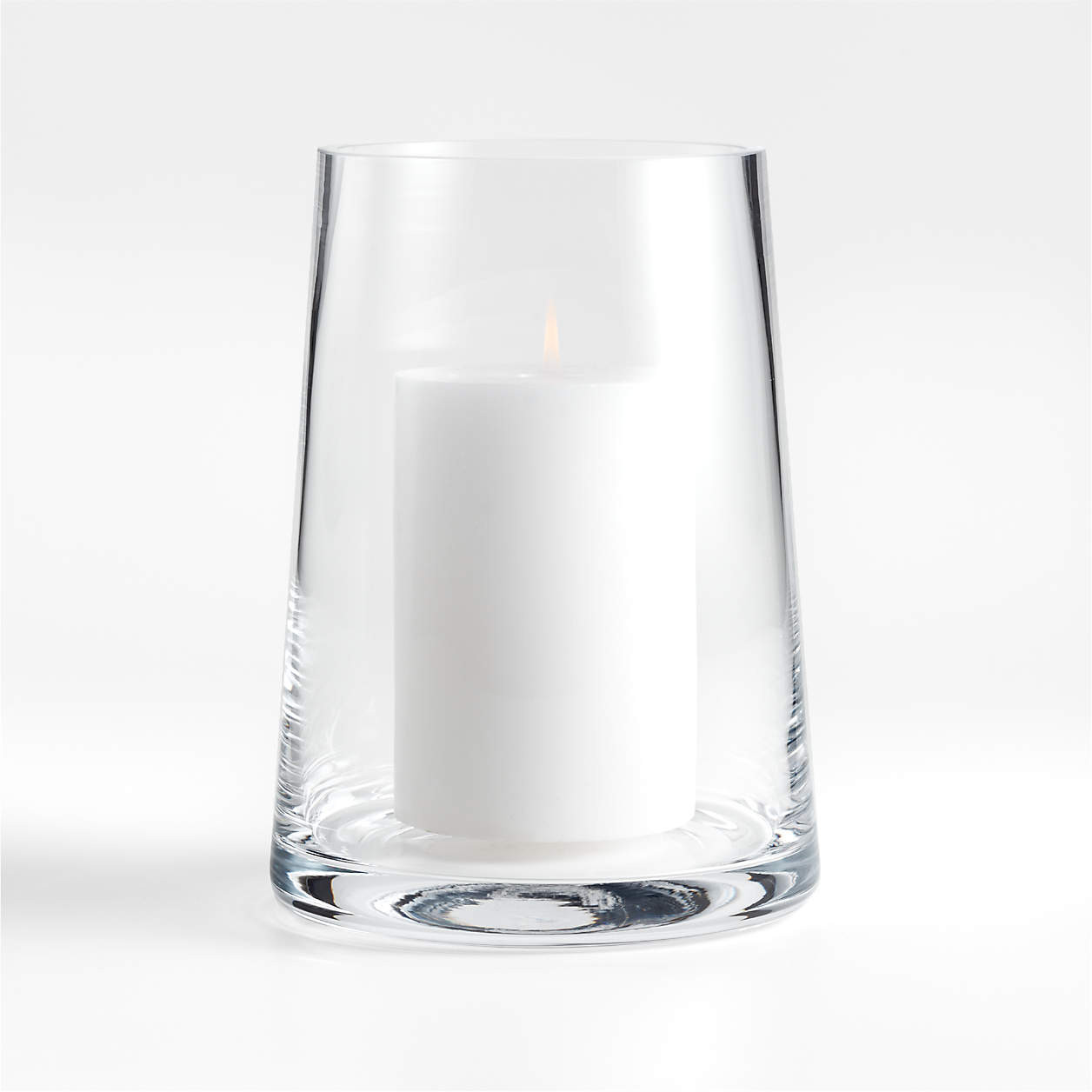 Alder Glass Hurricane Candle Holder 10" + Reviews | Crate & Barrel | Crate & Barrel