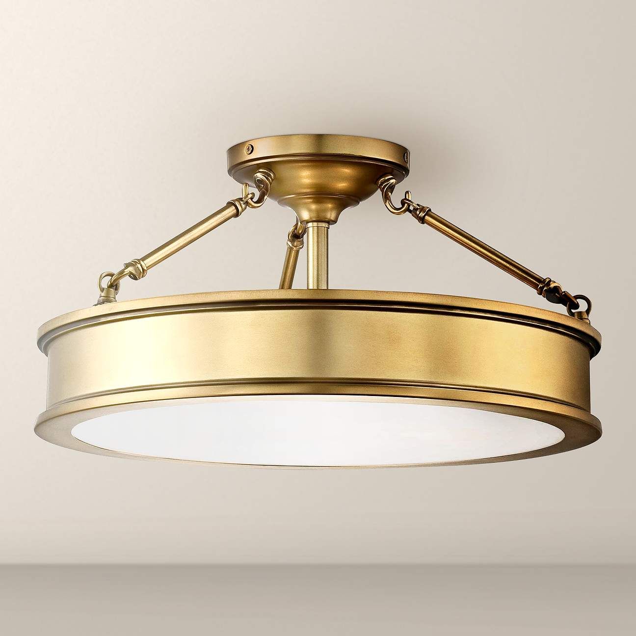 Harbour Point 19" Wide Liberty Gold Ceiling Light | Lamps Plus