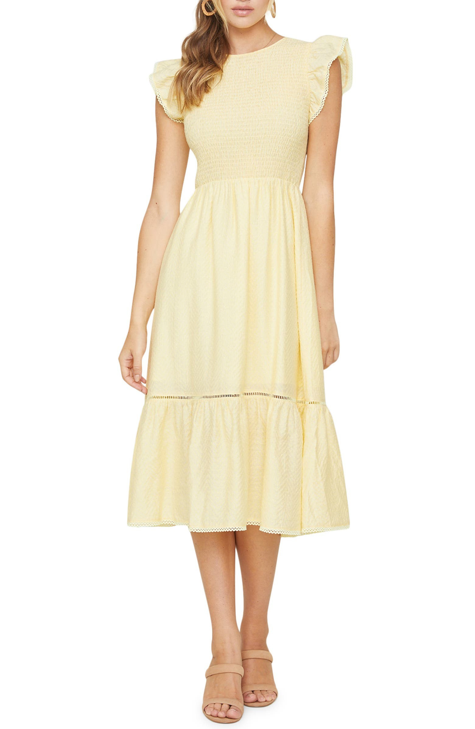 Smocked Midi Dress | Nordstrom