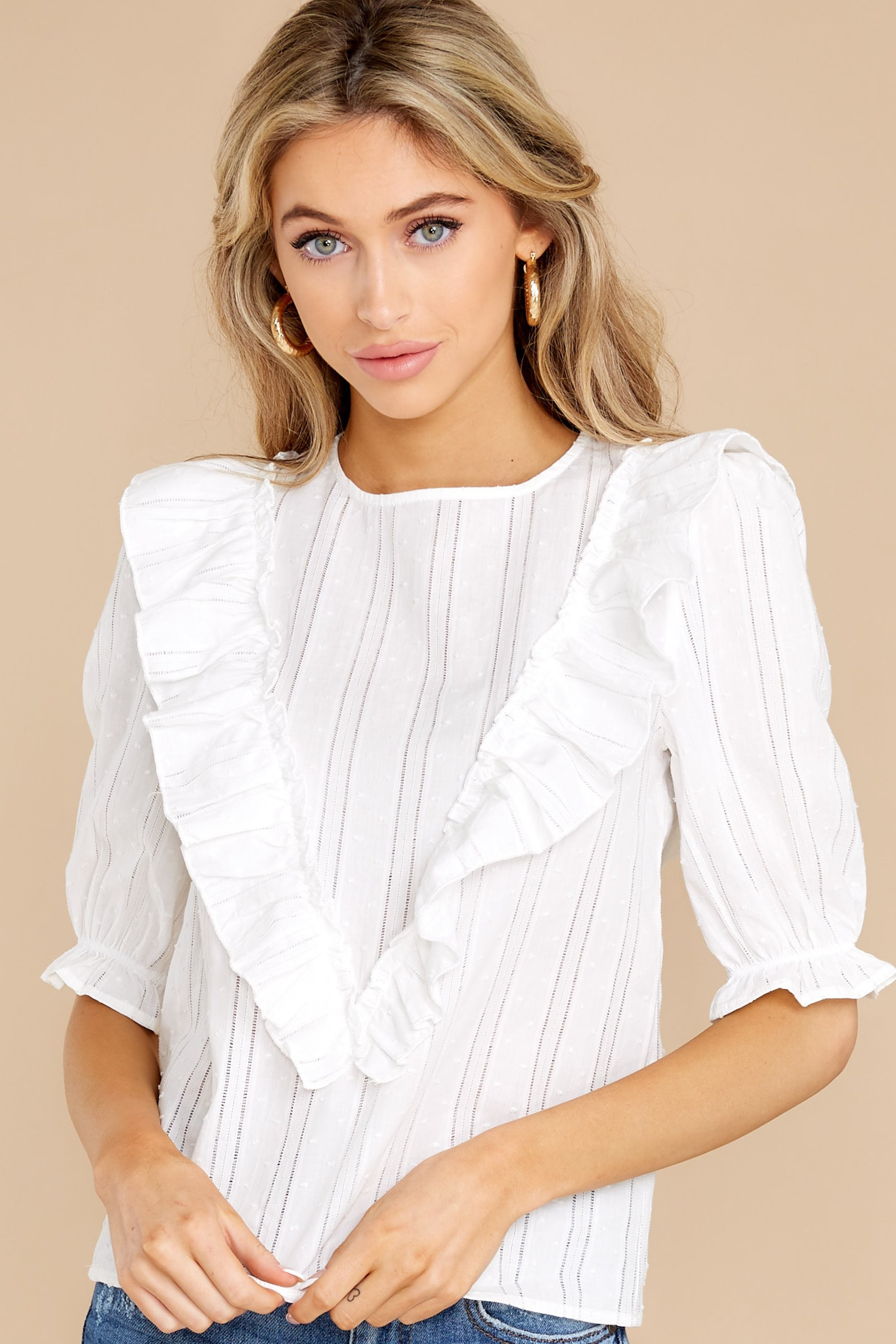 Commitment To Style White Top | Red Dress 