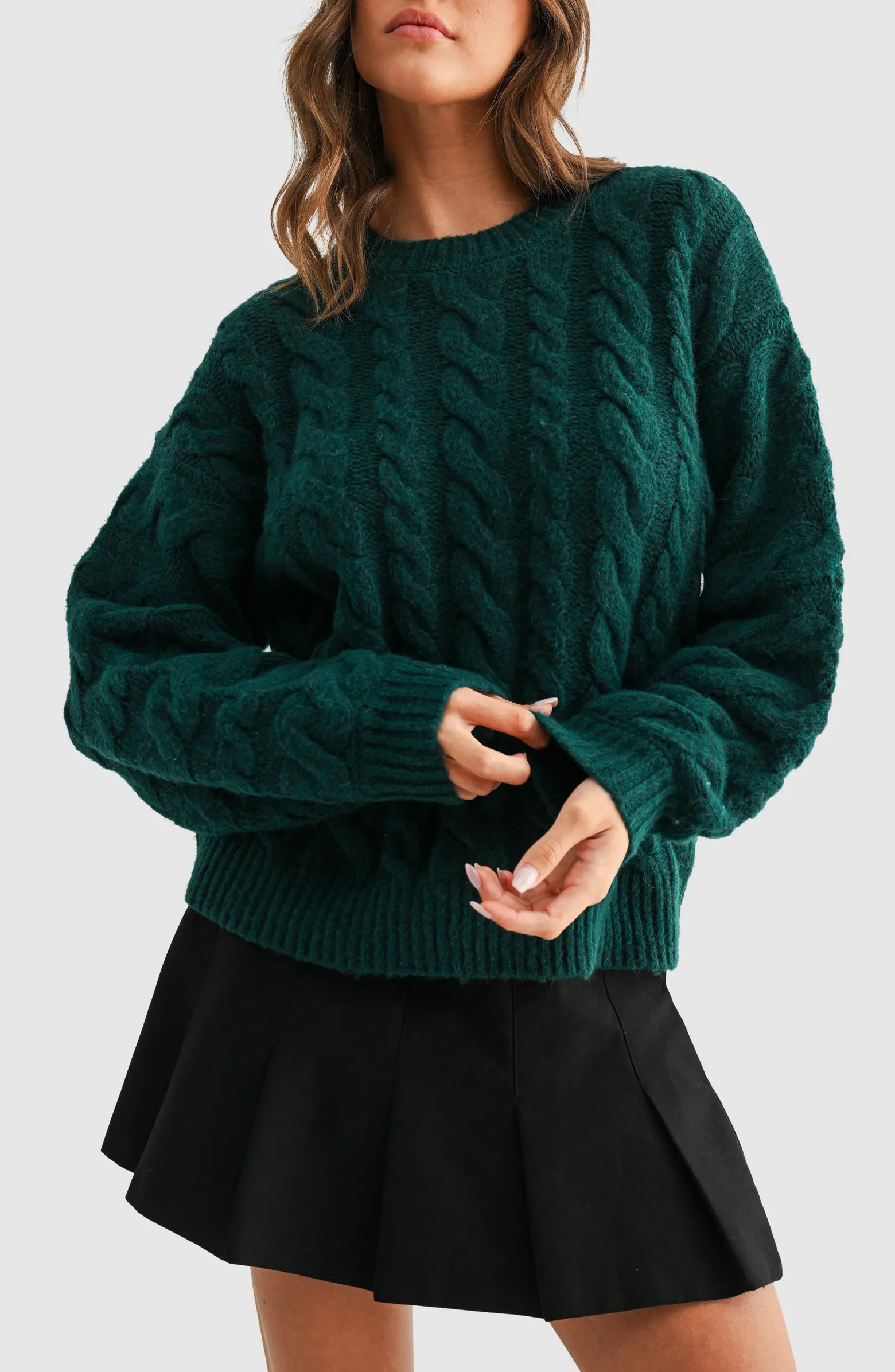 Oversize Cable Knit Sweater | Nordstrom