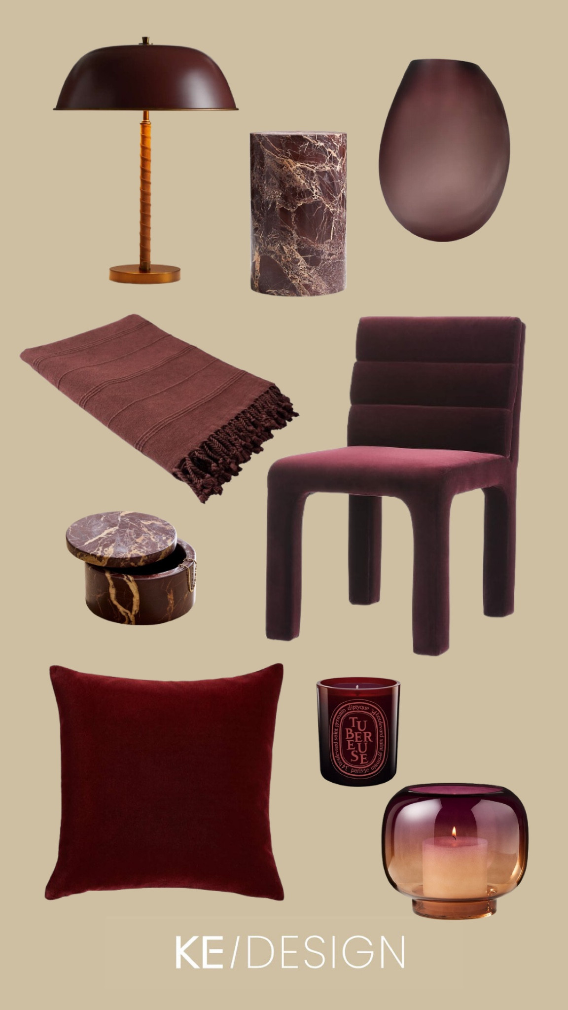 Burgundy home decor 

#homedecor #homesccessories #interiordesign #chair #throw #pillow #tablelamp #candle #marble #livingroom #diningroom #bedroom #cb2 #potterybarn 

#LTKHome #LTKSaleAlert #LTKGiftGuide
