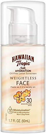 Hawaiian Tropic Silk Hydration Weightless Sunscreen Face Lotion, Broad-Spectrum Protection, SPF 3... | Amazon (US)