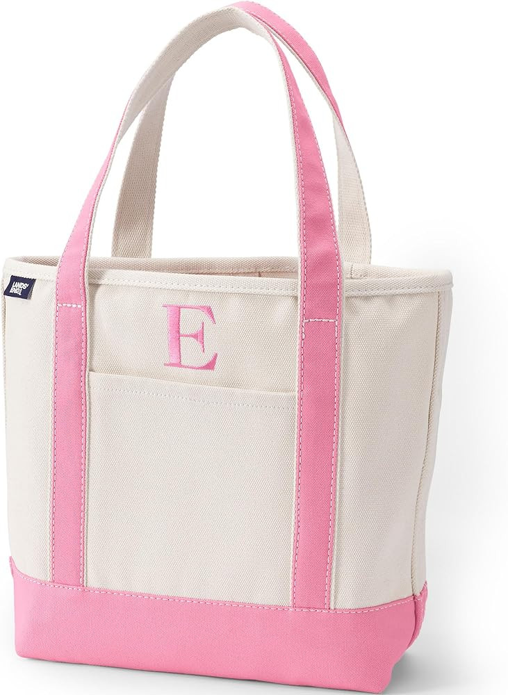 Lands' End Pre-Monogrammed Letter Canvas Tote Bag | Amazon (US)
