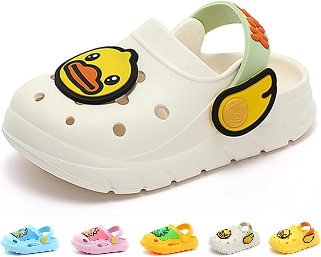 B.Duck Little Kids Toddler Clogs Garden Shoes Boys Girls Cartoon Dinosaur Slides Non-Slip Pool Sa... | Amazon (US)