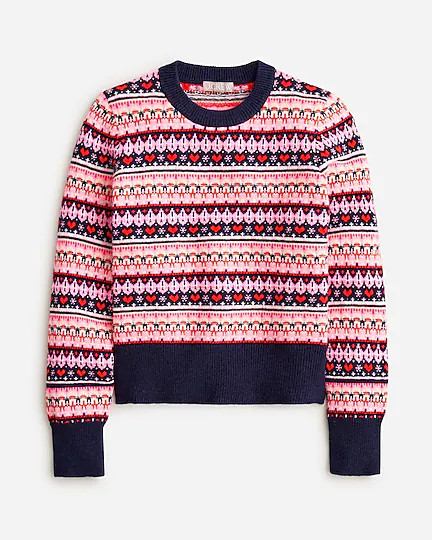 Shrunken Fair Isle crewneck sweater | J. Crew US