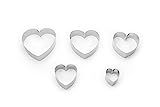 Fox Run Heart Shaped Cookie Cutters, 5-Piece Set with Storage Tin Included, Stainless Steel | Amazon (US)