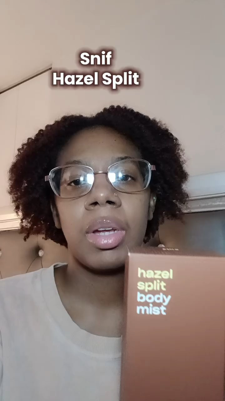Hazel Split to my nose is a fragrant chocolate, with a bit of nuttyness and a hint of banana. Its definitely a dessert topping! #snif #dessertfragrances #hazelsplit #snifhazelsplitbodymist 

#LTKBeauty #LTKselfcare #LTKstorytime