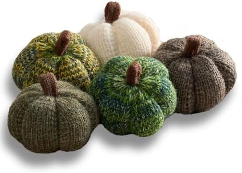 Cozy Mini Knit Pumpkins Set of 5 (Juniper 2.5 Inch Set) | Amazon (US)