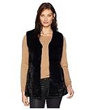 Echo Women's Faux Fur Vest, Black, Medium/Large | Amazon (US)