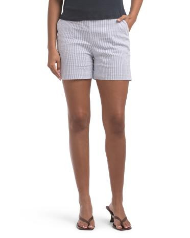 Seersucker Super Stretch Pull On Shorts | TJ Maxx