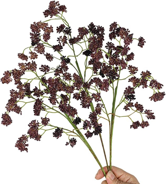 3PCS Dusty Plum Berry Stems 15.8in Realistic Fall Berry Branches for Halloween Thanksgiving Farmh... | Amazon (CA)