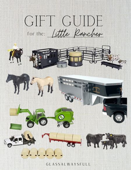 Dawson’s Christmas list! Boys Gift guide, farm gifts, farm animals, barn, cow pens, horses, truck and trailer, kids gift guide, little boy gift guide, toddler gift guide, Amazon gifts, Amazon gift guide. Callie Glass 

#LTKHoliday #LTKkids #LTKbaby