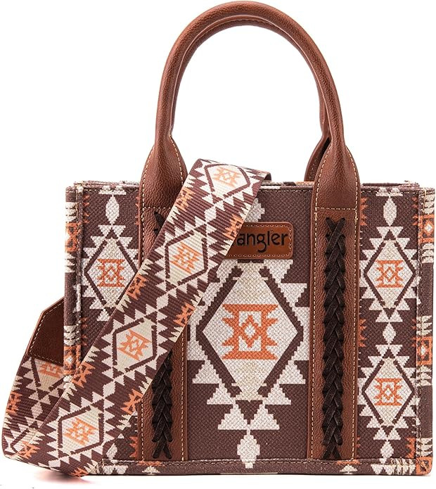 Wrangler Tote Bag for Women Boho Aztec Purses with Signature Guitar Strap Fall Collection | Amazon (US)