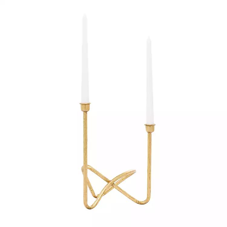 Gold Iron Taper Candle Holder | Kirkland's Home