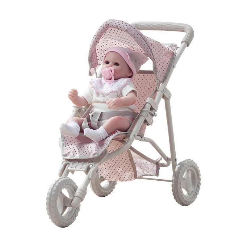 Olivia's Little World - Polka Dots Princess Baby Doll Jogging Stroller - Pink & Gray | Target