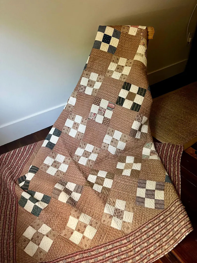 Heirloom Quality 1800s Antique Nine Patch Quilt | Etsy (Global)