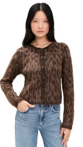 ASTR the label Women's Katria Cardigan, Brown Cheetah Print, L | Amazon (US)