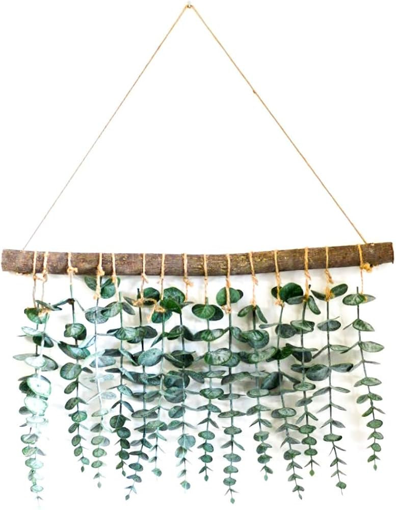 LokoVynes Artificial Eucalyptus Wall Decor - Wall Hanging Eucalyptus Greenery Gives Any Room a Na... | Amazon (US)