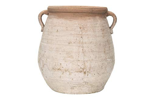 Large Orange & Whitewashed Terracotta Urn | Amazon (US)