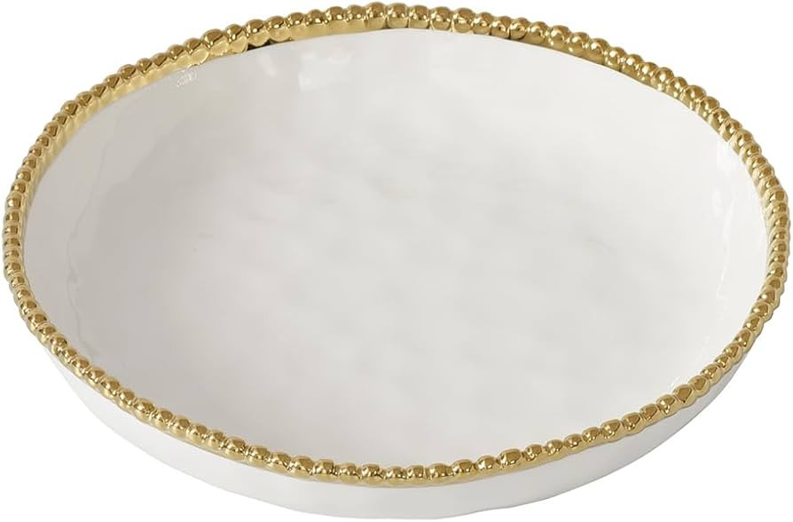Pampa Bay Medium Shallow Bowl, Golden Salerno, Kitchen, Gift, 10 x 2 Inch, CER2847WG | Amazon (US)