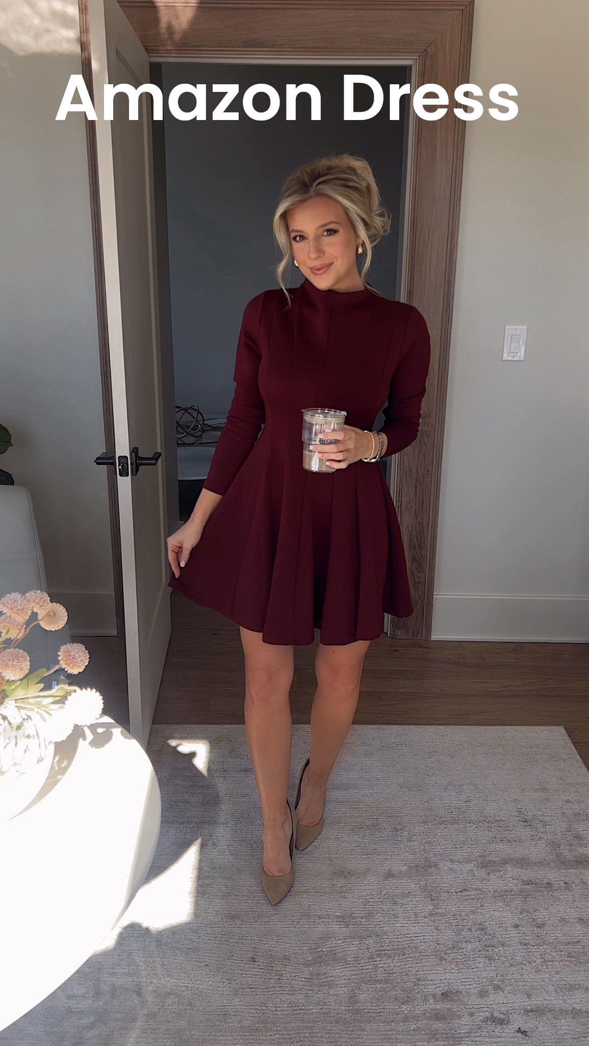 This Amazon long sleeve burgundy dress is sooo good!! It’s such a thick material and perfect for the winter time. Wearing size small. 

Amazon fashion, dresses, winter outfit, holiday dress

#LTKootd