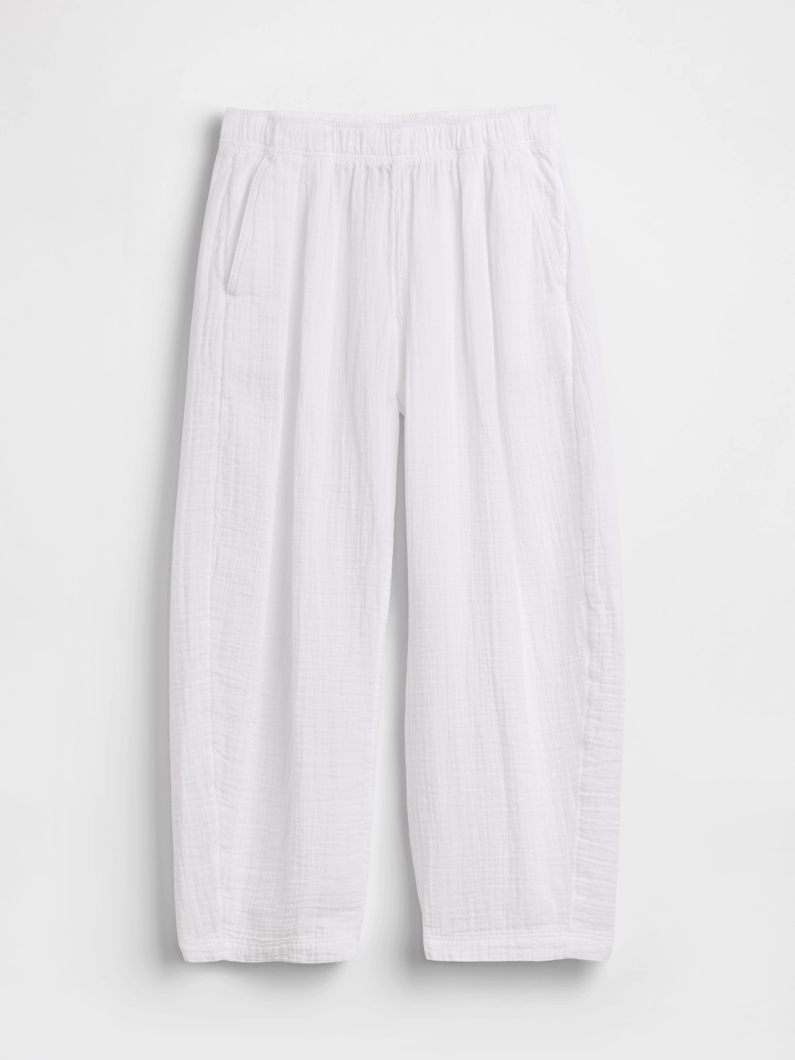 Cotton Gauze Easy Barrel Pants | Gap (US)
